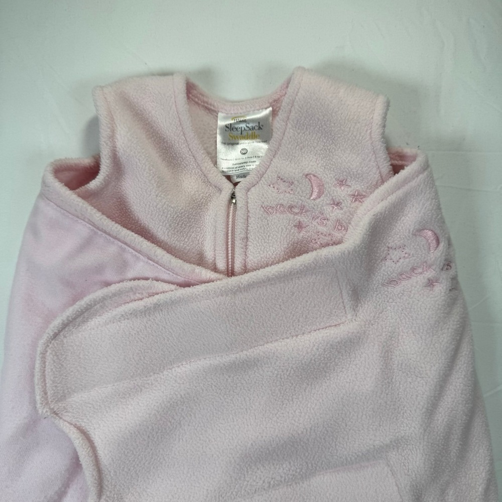 Halo Sleepsack Swaddle Pink Fleece Baby Wearable‎ Blanket 0-6 Months - Picture 2 of 5